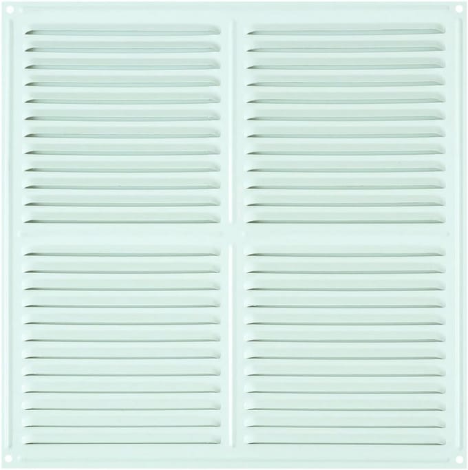 Ventilatierooster 30 x 30 cm - Wit Gelakt Aluminium