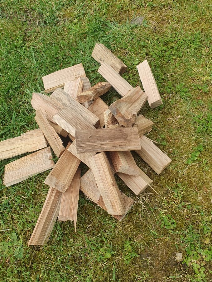 Eiken rookhout 10 kg / 13 cm met schors
