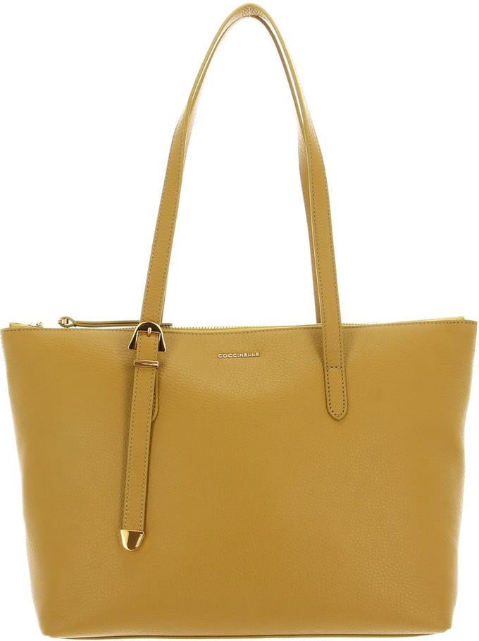 COCCINELLE Leren Schoudertas Coccinelle Gleen Handbag Citronella Mosterdgeel