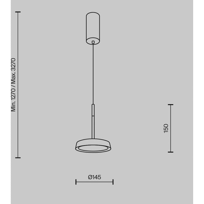 Maytoni LED hanglamp El, Ø 15,3 cm, wit, aluminium