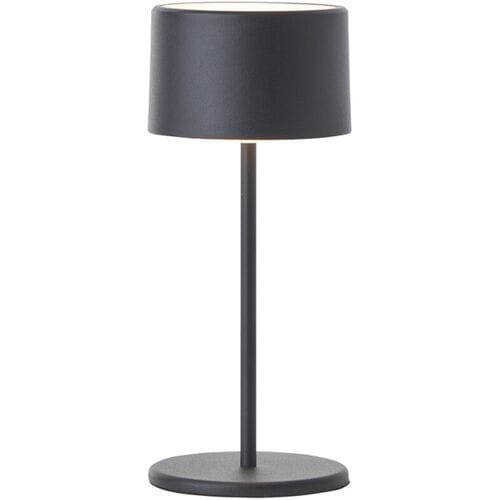 BRILLIANT Helio LED-tafellamp, oplaadbare batterij, 210lm, touchdimmer, 3000K, 21cm, metaal, zwart