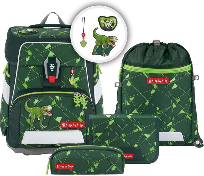 Step by Step Space Shine - Schooltas Set 5tlg. (Dino Night Tyro)
