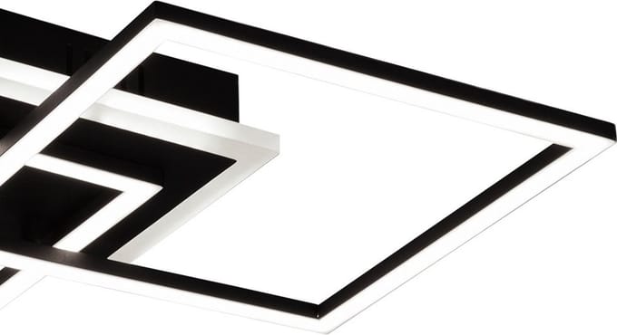 REALITY VENIDA Plafonniere - Zwart - incl.1x25W LED/3000Lm/3000K - IP20