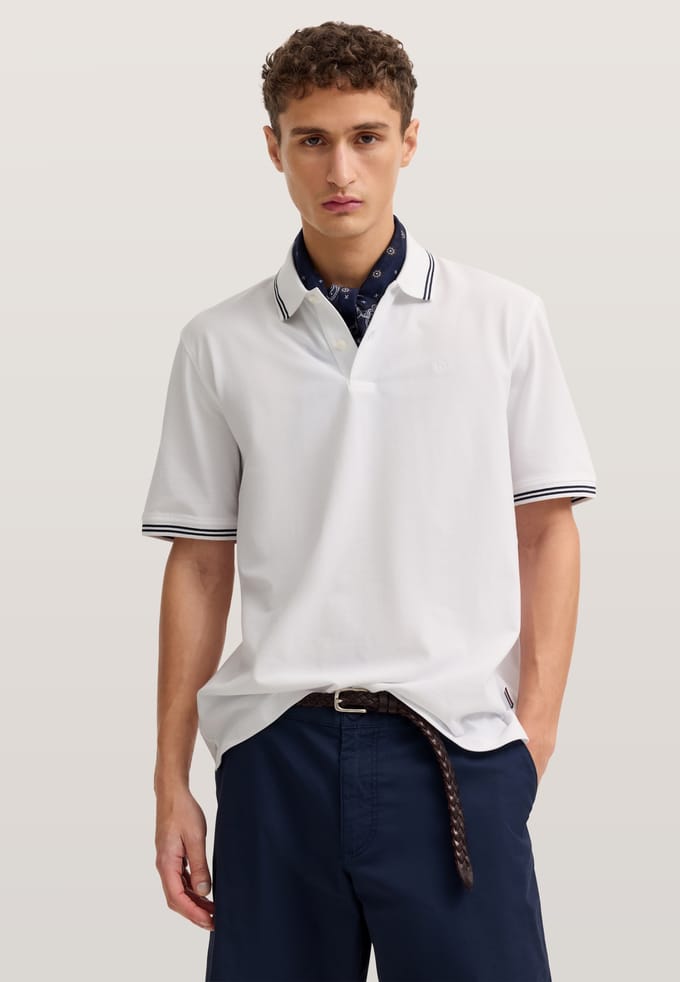 Bugatti Herren Polo Modern Fit van puur katoen