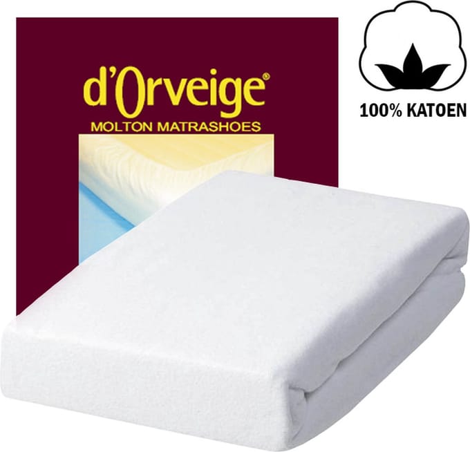 D'orveige Molton Matrasbeschermer - Junior - 70x150 cm - Wit