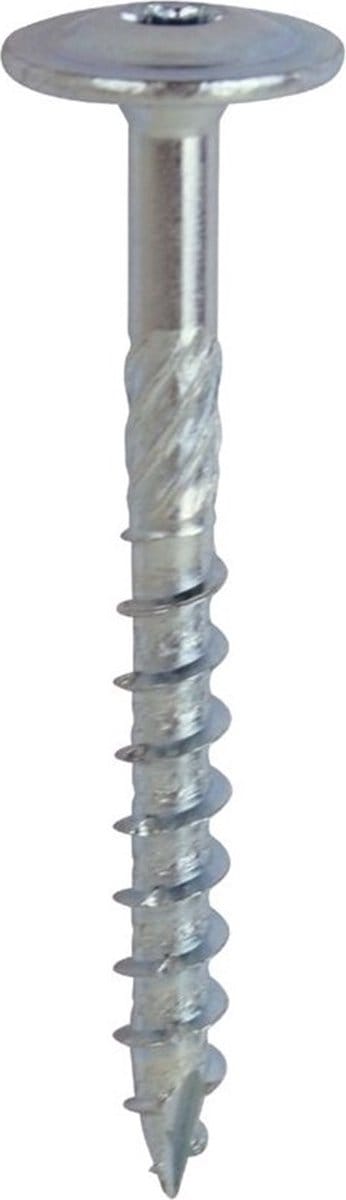 Woodies - Tellerkopschroeven - Torx 30 Tellerkop - 6 x 90mm - Deeldraad - Verzinkt (100 stuks)