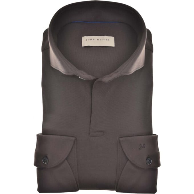 John Miller Tailored Fit Lange Mouw Overhemden Bruin 5140881-690