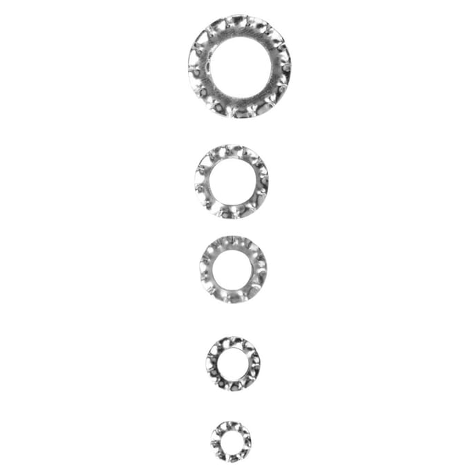 Ensemble de 700 rondelles de blocage dentées galvanisées plates, outil de fixation M3M4M5M6M8