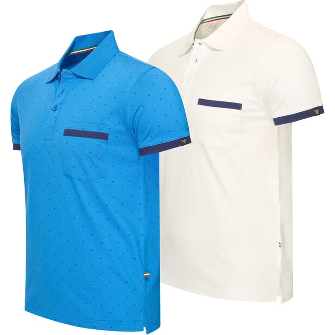 Cappuccino Italia - Heren Polo SS Todi 2-Pack - Multi - Maat L