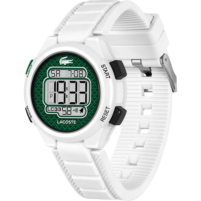 Lacoste LC2030064 LC33 Digi Kunststof Wit 34mm