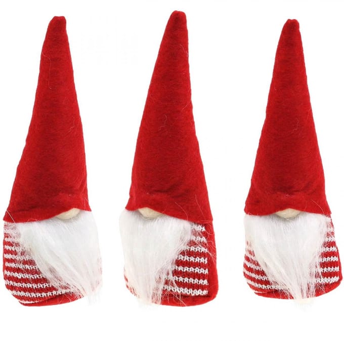 Deco elf, Kerstdecoratie, Advent H17cm B6cm 3st, 3 Stück