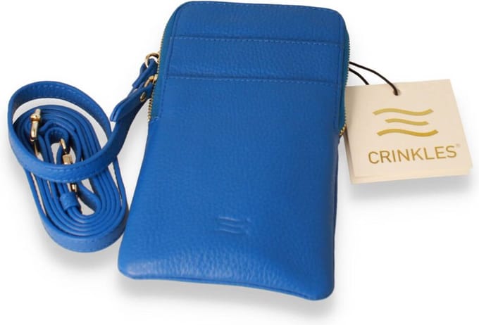 Crinkles Dames Telefoontajse Cobalt | Blauw | Maat: One Size