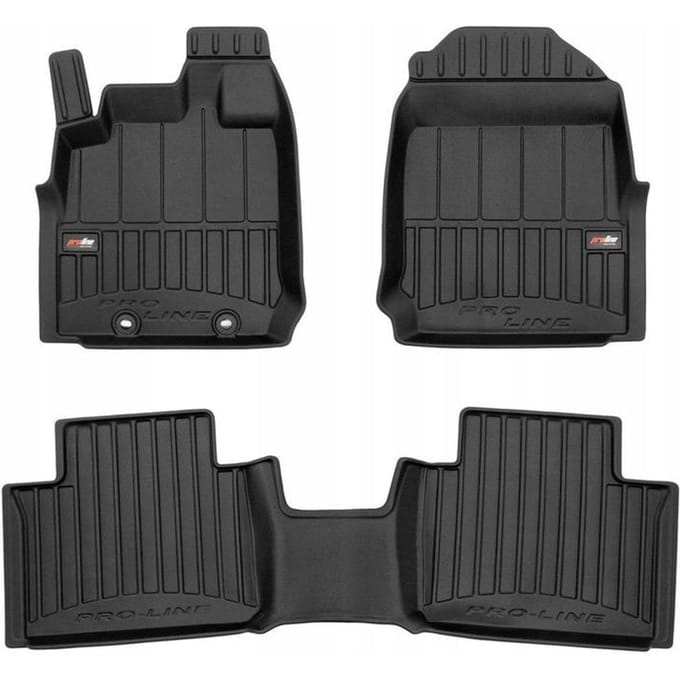 Frogum Geschikt voor ISUZU D-MAX III vanaf 2019 - Automatten Set - Extended Cab (Verlengde Cabine) - 3D Korytka - 6 cm Rand