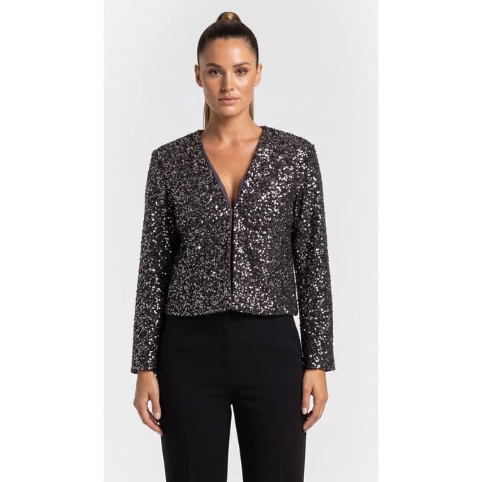 ARKET Dusty Sequin Jacket Grey Taglia: 36 | Blazers Outlet | Donna | Grigio