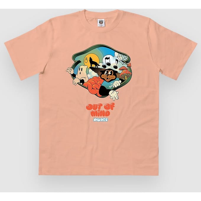 The Dudes Inner World Seasonal T-Shirt roze
