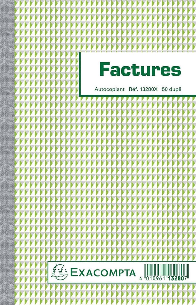 Exacompta facturen, ft 21 x 13,5 cm, dupli, Franstalig