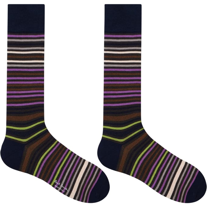Paul Smith Sock Gavin Stripe Navy Taglia: OS | Calzini Outlet | Uomo | Blu