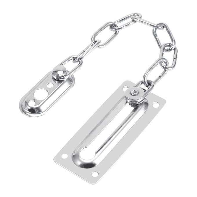 Veiligheidsketting van roestvrij staal Deurketting Veiligheidsslot Vergrendeling Met schroeven(Zilver)
