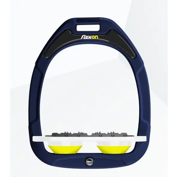 Platte Ultra Grip Marine/Wit/Geel Stirrupen Flex-On Green Composite