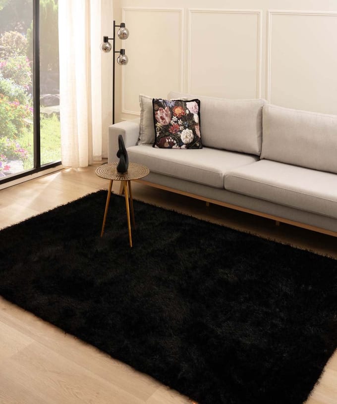 Velvet vloerkleed - Posh zwart 280x380