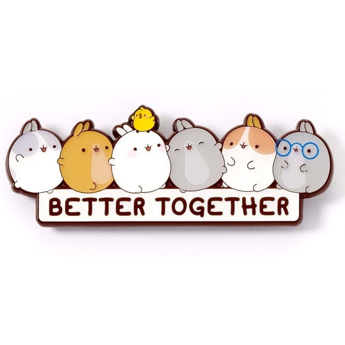 Molang Better Together Unisex Speld - zilverkleurig - Standard