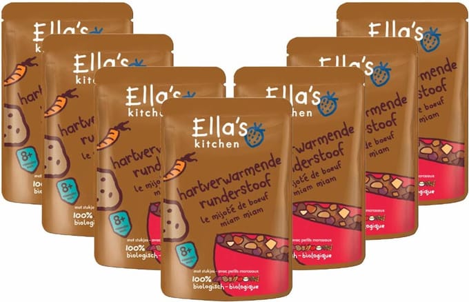 Ella's kitchen Hartverwarmende Runderstoof 8+ m 190 gr - 7x 190 gr - Voordeelverpakking