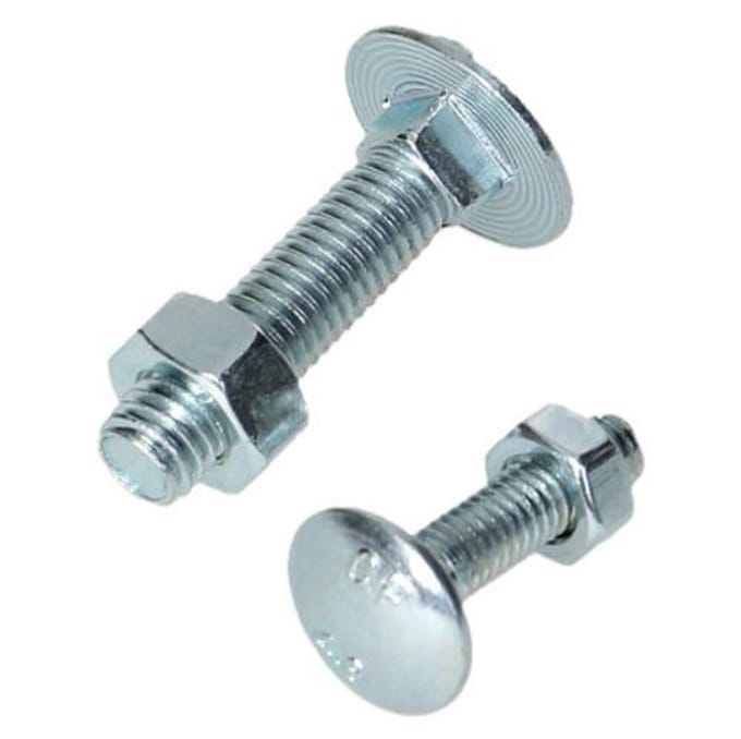 Slotbout met moer - rvs - M8 x 40 mm (4 stuks)