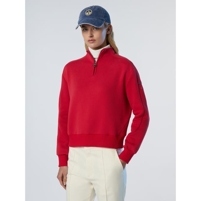 North Sails Sweatshirt met halve rits Winter fleece