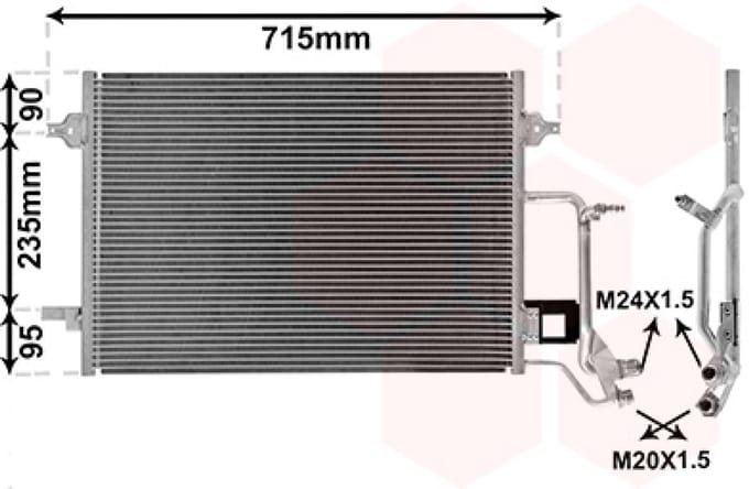 Van Wezel - LUCHTCONDENSATOR VOOR AUDI A4 B5 1994-1998 8D0260403D