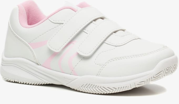 Chicane kinder gymschoenen klittenband wit roze - Maat 26