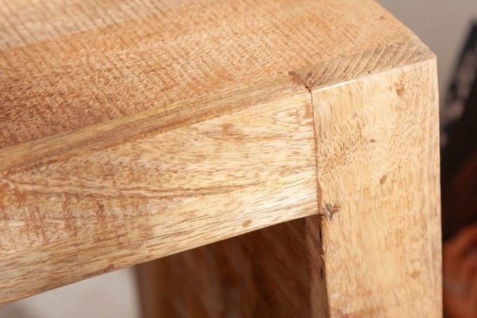 Handgemaakte bijzettafel S 60cm massief mangohout verstelbaar - 41001