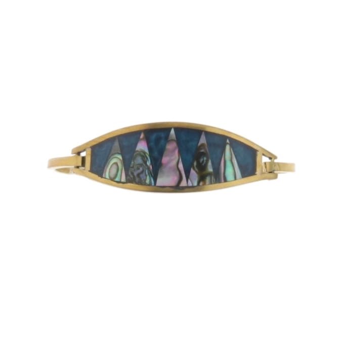 Behave - Armband - Bangle vintage stijl - Abalone schelp - 17 cm