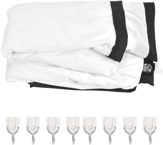Projectiescherm Opvouwbaar - Draagbaar Scherm - Thuisbioscoop Presentaties - Kreukvrij Polyester - 100 inch - Wit