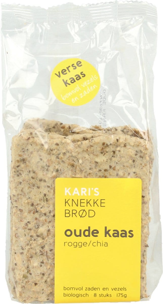 Kari's Crackers Knekkebrod oude kaas bio 175 Gram