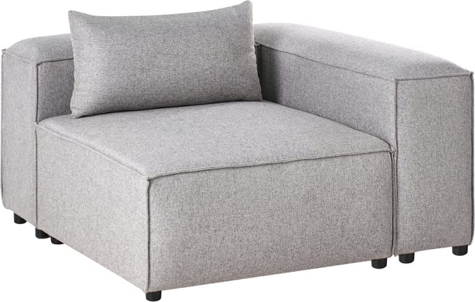BRANDE - Hoekmodule - Grijs - Polyester