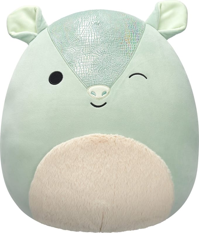 Squishmallows - Arilla - Winking Green Armadillo W/Fuzzy Belly 40cm pluche