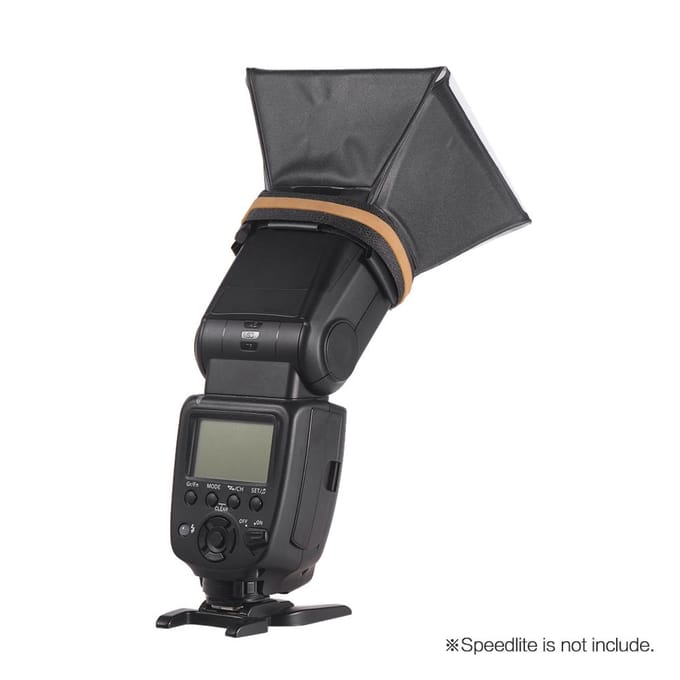 Draagbare Fotografie Flits Mini Softbox + Universele Doek Zachte Flits Bounce Diffuser Vervanging voor Canon Nikon Softbox black