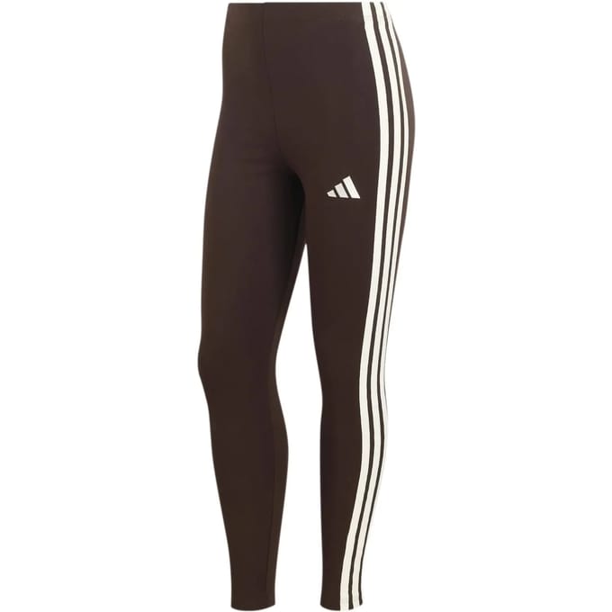 Adidas Essentials 3 Stripes Cotton Leggings Bruin XL Vrouw