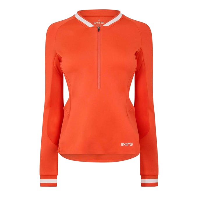Skins Dames/Dames Quarter Zip Base Layer Top (Rood)