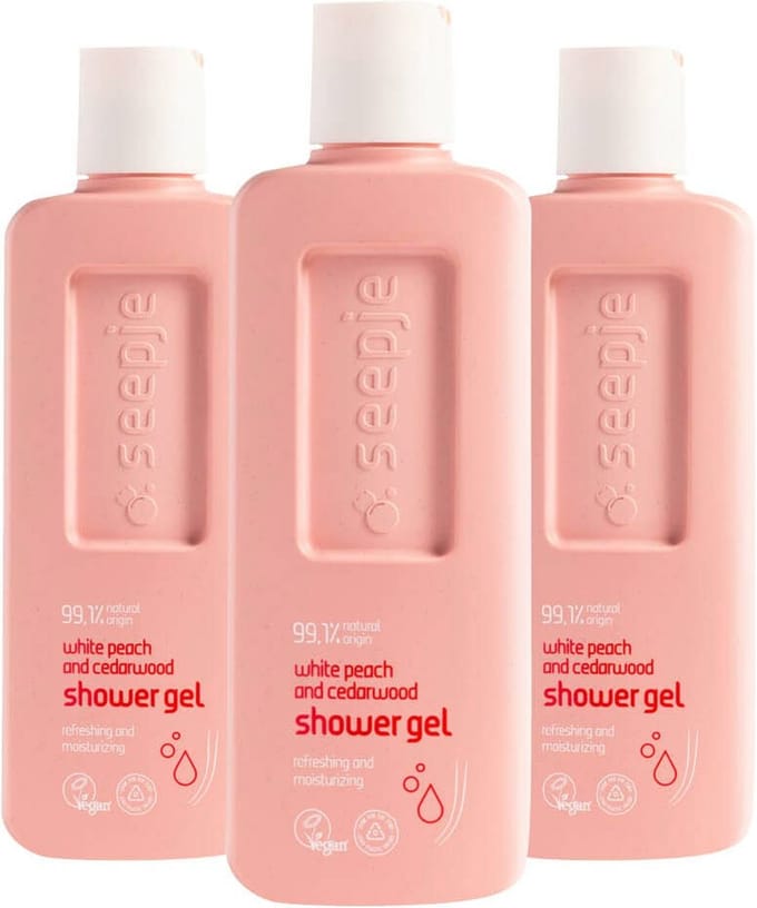 Seepje Showergel White Peach & Cedarwood - 3 x 300 ml