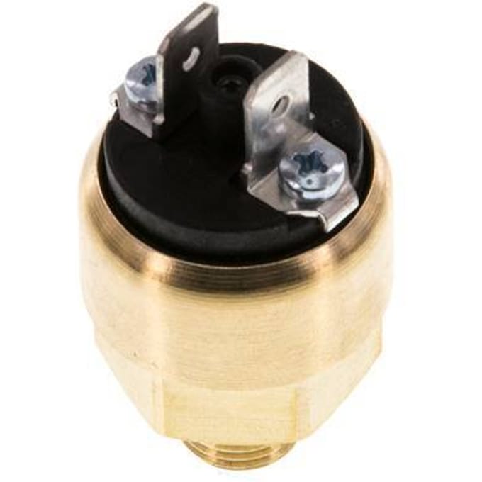 0.3 tot 2bar NC Messing Drukschakelaar G1/8'' 42VAC/DC Platte Stekker - PSL-B-N-0P3-2-C-FP