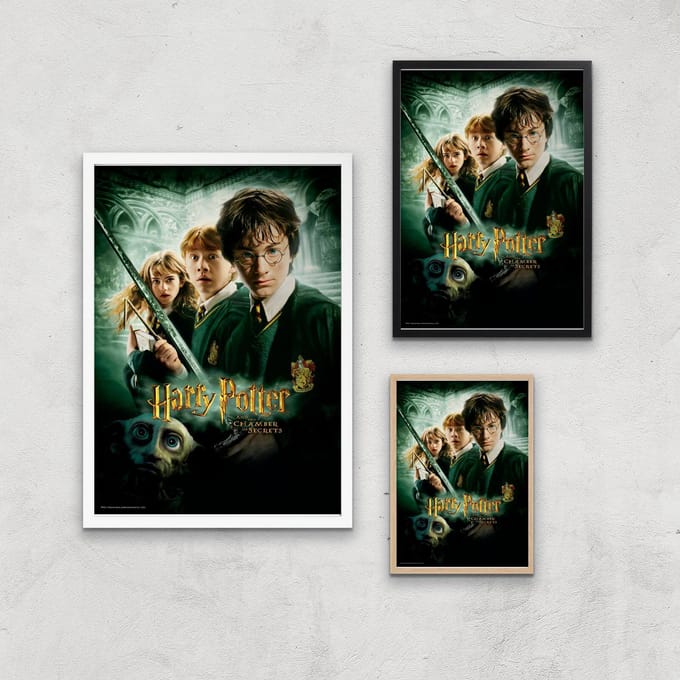 Harry Potter and the Chamber Of Secrets Giclee Art Print - A3 - White Frame