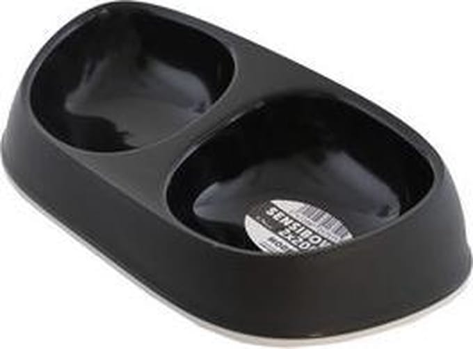 Moderna Sensi Bowl - Dubbele Voerbak - Zwart