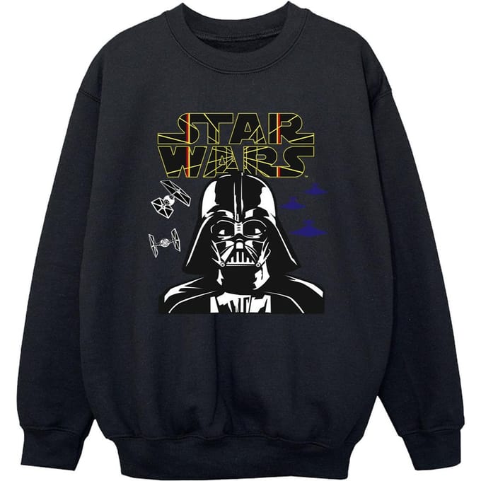 Star Wars Jongens Darth Vader Comp Logo Sweatshirt (Zwart)