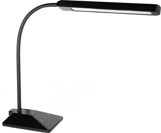 Auronic Bureaulamp - Verstelbaar - Puzzellamp - LED - Dimbare Klemlamp - USB Oplader - Wit en Warm Licht - Zwart