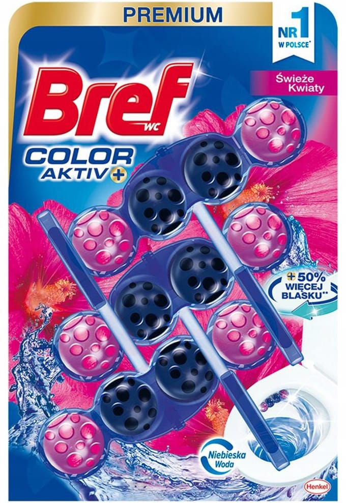 Bref Toilet Hanger Verse Bloemen, 3 x 50 g