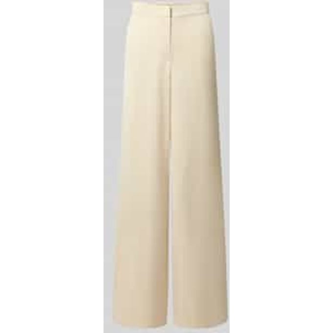wide fit broek met plooien in de taille