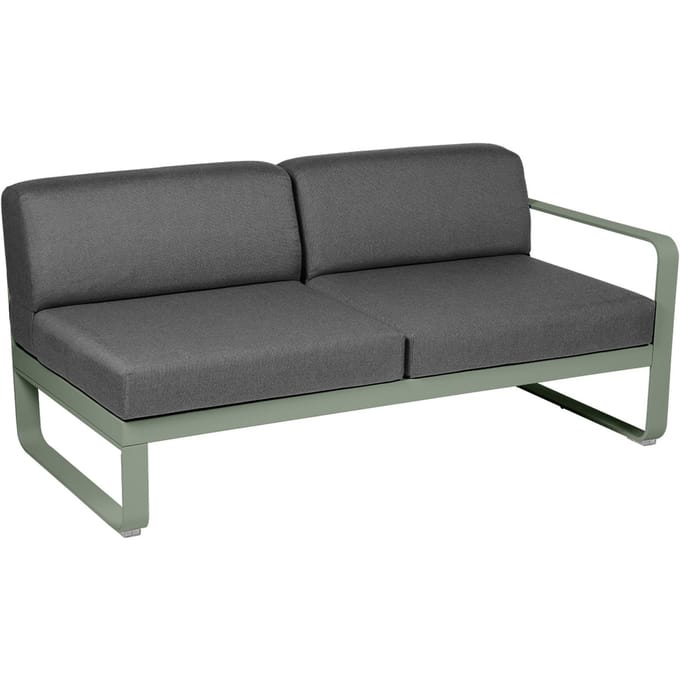 Fermob BELLEVIE 2 zits module rechts - 82 cactus mat - A3 grafietgrijs