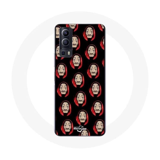 Coque de protection - La Casa De Papel - Vivo Y72 - Noir - Souple - Masques visages