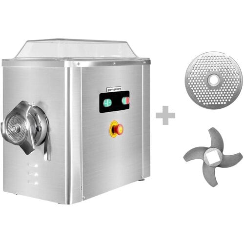 GGM Gastro Elektrischer Fleischwolf - Größe 32 - 600kg/h - 2,2 kW - 1400 U/min Zilver
